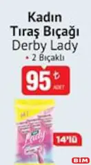 DERBY LADY KADIN TIRAŞ BIÇAĞI 2 BIÇAKLI 14'LÜ fiyat ve kampanya bilgisi